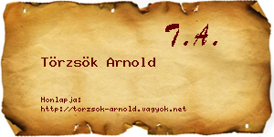 Törzsök Arnold névjegykártya